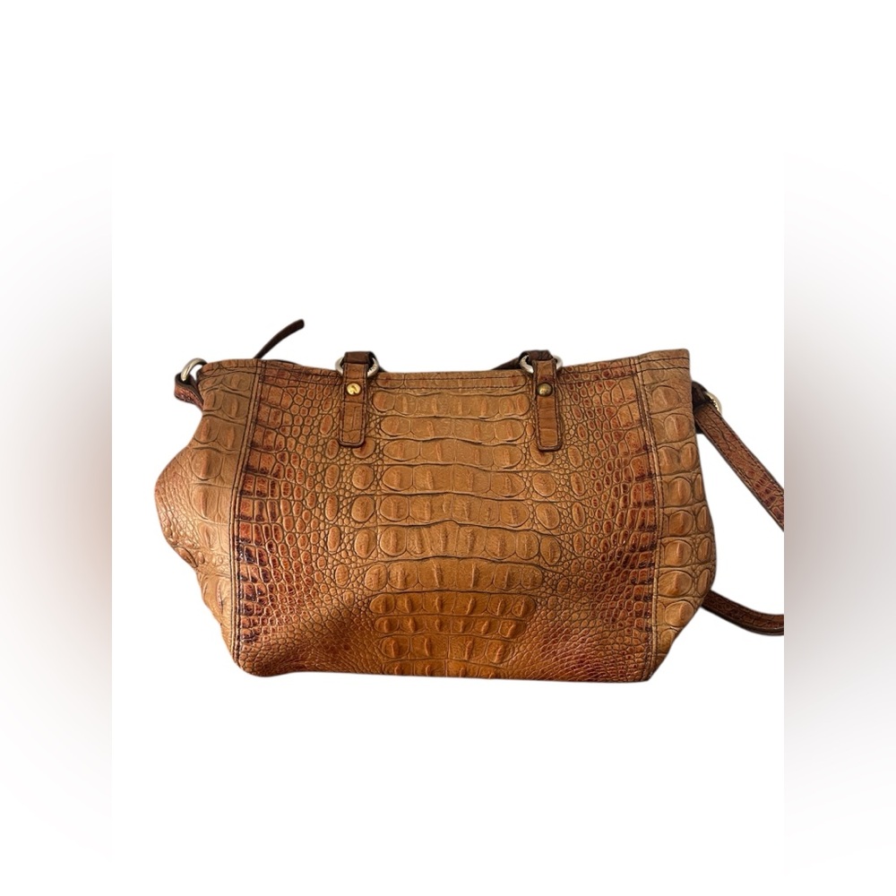 Brahmin Brown Crocodile Leather shoulder handbag Bag - Picture 3 of 5